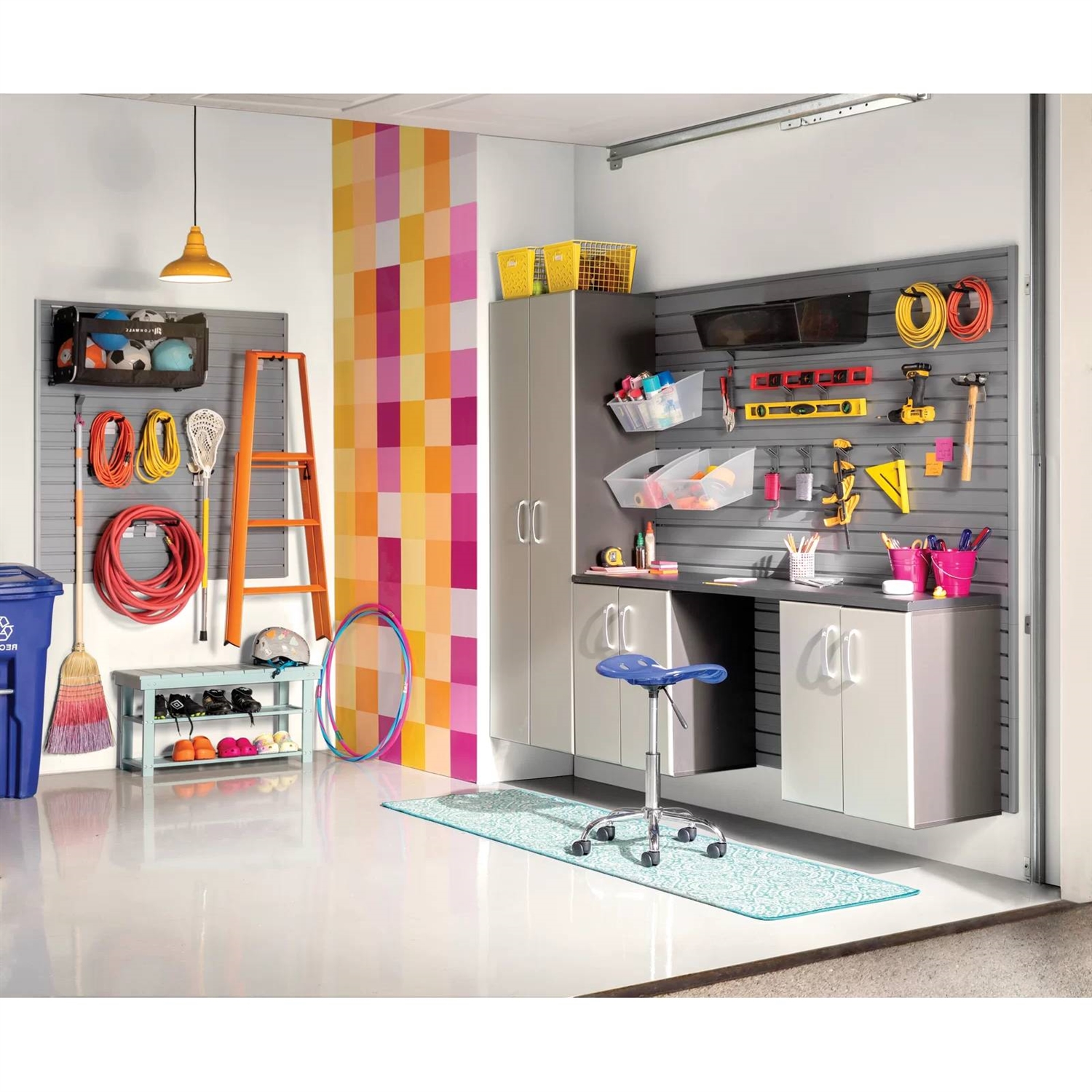 Sea Foam Aqua Blue Wood 2-Shelf Shoe Rack Storage Bench for Entryway or Closet - Image 3