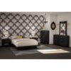 Modern 5-Drawer Bedroom Chest in Black Wood Finish - Image 3