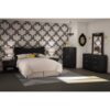 Modern 5-Drawer Bedroom Chest in Black Wood Finish - Image 4