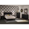 Modern 5-Drawer Bedroom Chest in Black Wood Finish - Image 5