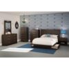 Modern 5 Drawer Bedroom Chest in Chocolate Finish - Image 3