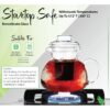 1.5 Quart Stovetop Clear Glass Teapot Kettle with Infuser and Lid - Image 3