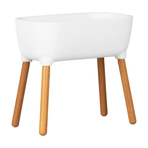 White Scandinavian Elevated Raised Smart Drainage Planter Bed - Image 2