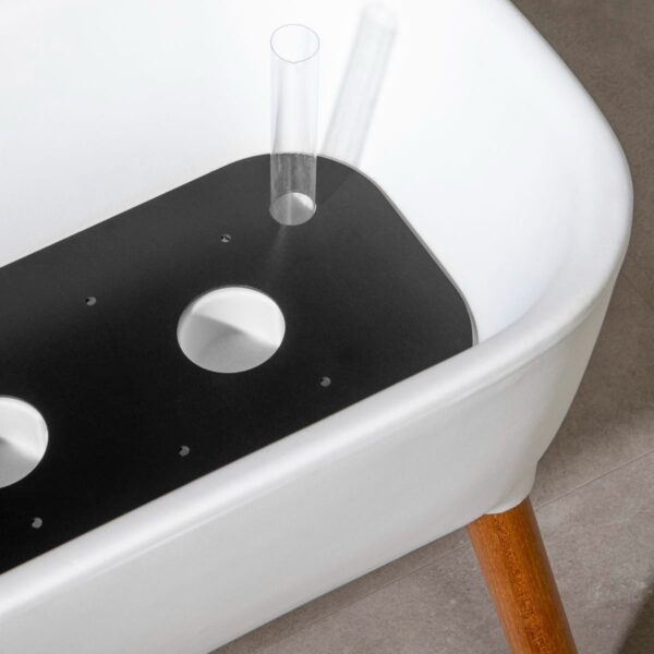 White Scandinavian Elevated Raised Smart Drainage Planter Bed - Image 3