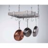 Square Stainless Steel Ceiling Hanging Pot Rack - Image 2