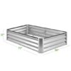 Silver 6 ft x 3 ft Steel Rust Resistant Open Bottom Raised Garden Planter Bed - Image 4