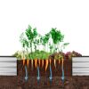 Silver 6 ft x 3 ft Steel Rust Resistant Open Bottom Raised Garden Planter Bed - Image 5