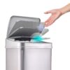 Silver 13-Gallon Stainless Steel Kitchen Trash Can with Motion Sensor Lid - Image 4