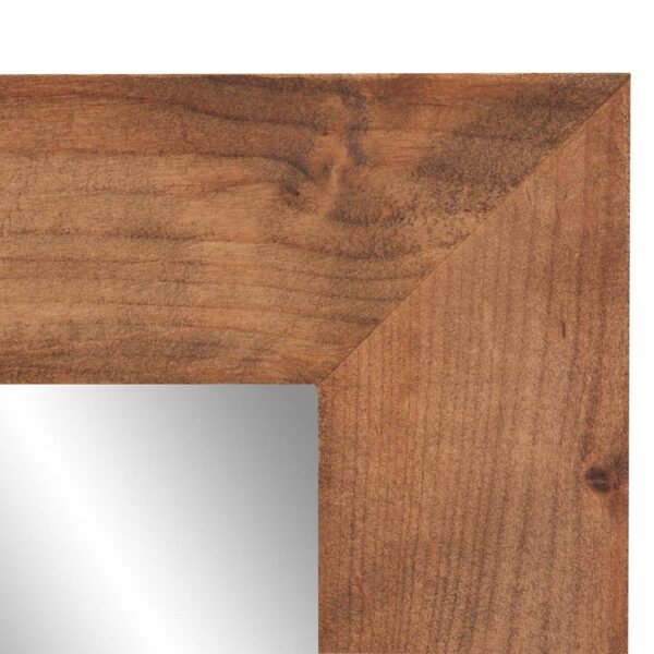 Set of 2 Modern Farmhouse Mirror Set Distressed Brown Wood Frame 31 x 24 inch - Image 4