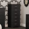 Black 6-Drawer Lingerie Chest for Contemporary Bedroom - Image 2