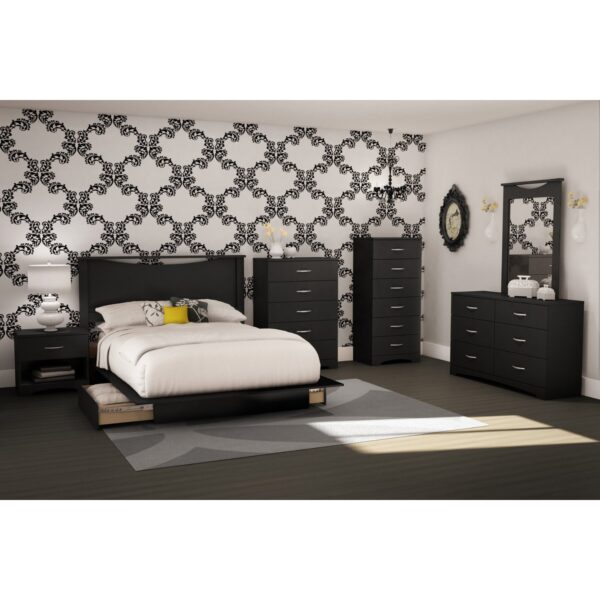 Black 6-Drawer Lingerie Chest for Contemporary Bedroom - Image 3