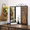 Farmhouse Vanity Table Set Writing Desk Jewelry Station Folding Mirror - Image 5