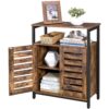Farmhouse Multifunctional Side Cabinet Accent Table Cupboard with Shelf - Image 2