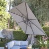 Square 8.5-Ft Offset Patio Umbrella with Mocha Shade and Bronze Finish Pole - Image 3