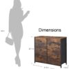 Farmhouse Wood Top Lightweight 6 Fabric Drawer Dresser - Image 4