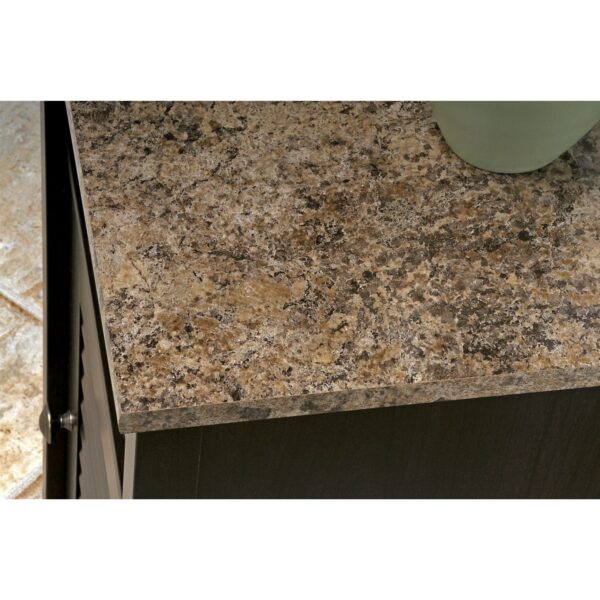 Bathroom Floor Cabinet with Shelf and Faux Granite Top - Image 3