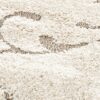 3'3 x 5'3 Shag Area Rug in Beige Off White with Scrolling Floral Pattern - Image 3