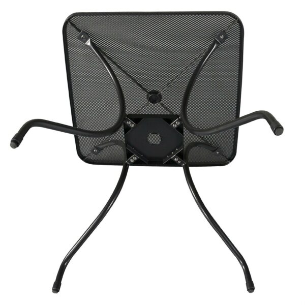 Ash Black Steel 28 x 28 inch Metal Outdoor Dining Patio Table - Image 2