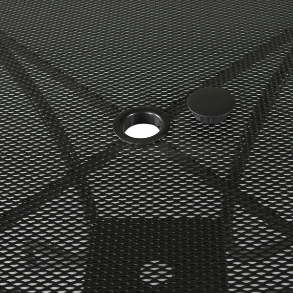Ash Black Steel 28 x 28 inch Metal Outdoor Dining Patio Table - Image 3