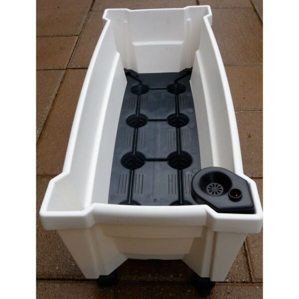 Indoor/Outdoor Green Polypropylene Wheeled Trellis Planter - Image 3