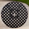 Black Wrought Iron Outdoor Bistro Patio Table with Timeless Round Tabletop - Image 3