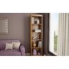 Cherry Wood Finish 71-inch Tall Skinny 5-Shelf Space Saving Bookcase - Image 2