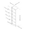 Cherry Wood Finish 71-inch Tall Skinny 5-Shelf Space Saving Bookcase - Image 3