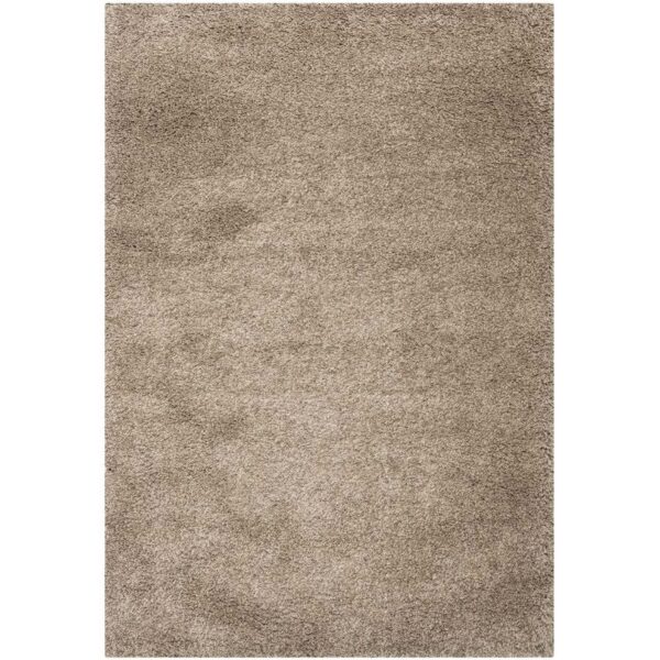 6'7" x 9'6" Hand-Tufted Plush Taupe Area Rug