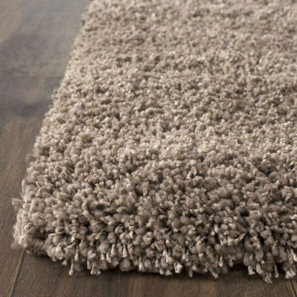 6'7" x 9'6" Hand-Tufted Plush Taupe Area Rug - Image 3