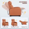 Brown High-Density Faux Leather Push Back Recliner Chair - Image 3