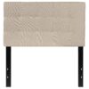 Twin size Modern Beige Taupe Fabric Upholstered Headboard - Image 2