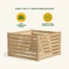 308 Gallon Cedar Wood Compost Bin Outdoor Garden 41 Cubic Feet - Made in USA - Image 2