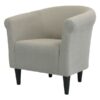 Modern Classic Accent Arm Chair Taupe Upholstered Club Chair - Image 2