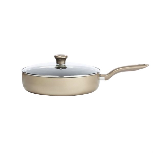 12-Piece Nonstick Dishwasher & Oven Safe Cookware Set  in Bronze - Image 4
