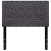 Twin size Modern Dark Grey Fabric Upholstered Panel Headboard - Image 2