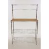 Metal Bakers Rack with Hanging Bar and Bamboo Cutting Board - Image 3