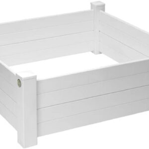 4ft x 4ft Square White Plastic Raised Garden Bed Planter Box