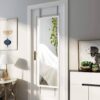 White Full Length Bedroom Mirror with Over the Door or Wall Mounted Design - Image 2