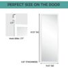 White Full Length Bedroom Mirror with Over the Door or Wall Mounted Design - Image 4