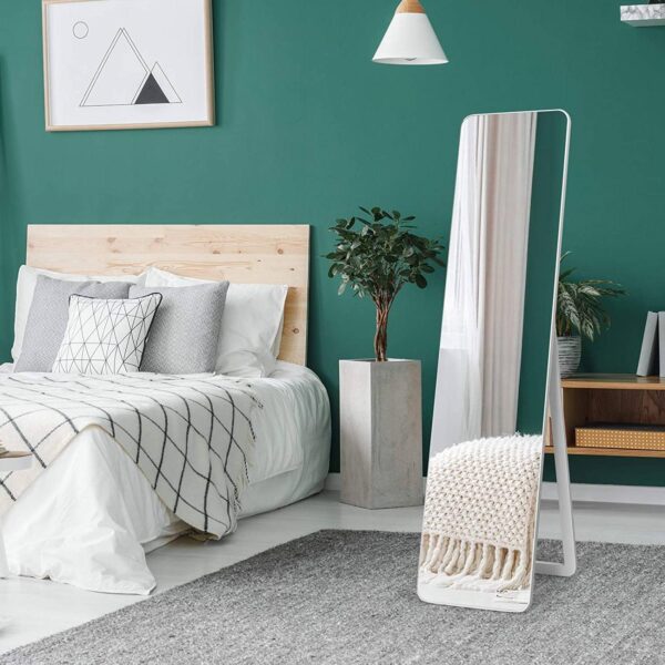 Modern Freestanding Full Length Floor Mirror with Stand or Wall Mounted - Image 2