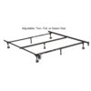 Twin, Full, Queen Sturdy Black Metal Adjustable Bed Frame w/Headboard Brackets - Image 3