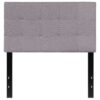Twin size Modern Light Grey Fabric Upholstered Panel Headboard - Image 2