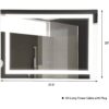 Modern LED Lighted Mirror Dimmable Wall-Mounted Bathroom Vanity 27 x 20 inch - Image 4