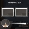 Modern LED Lighted Mirror Dimmable Wall-Mounted Bathroom Vanity 27 x 20 inch - Image 5
