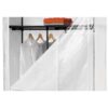 46-inch White Portable Closet Clothes Organizer Wardrobe - Image 3
