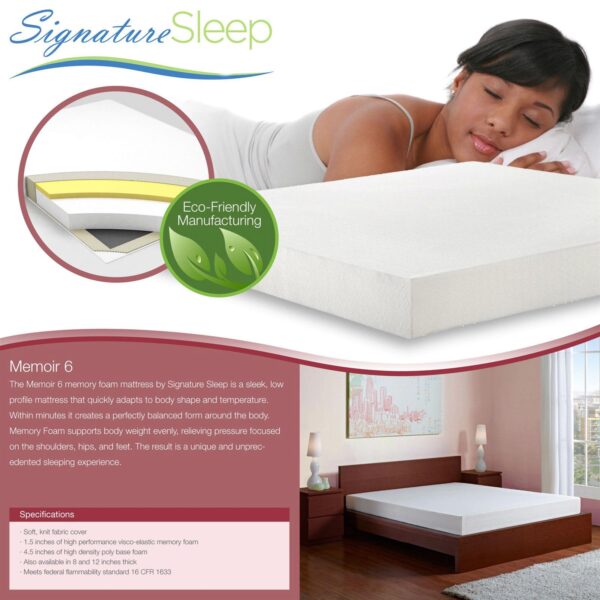 Twin size 6-inch Hypo-Allergenic Memory Foam Mattress - Image 3