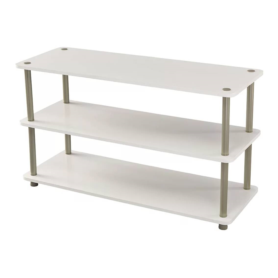 White 3-Shelf Modern Shoe Rack - Holds up to 12 Pair of Shoes - Image 2