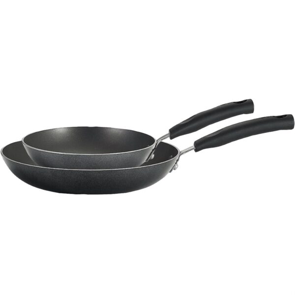 12-Piece Nonstick Dishwasher Safe Cookware Set in Black - Image 2