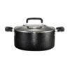 12-Piece Nonstick Dishwasher Safe Cookware Set in Black - Image 4