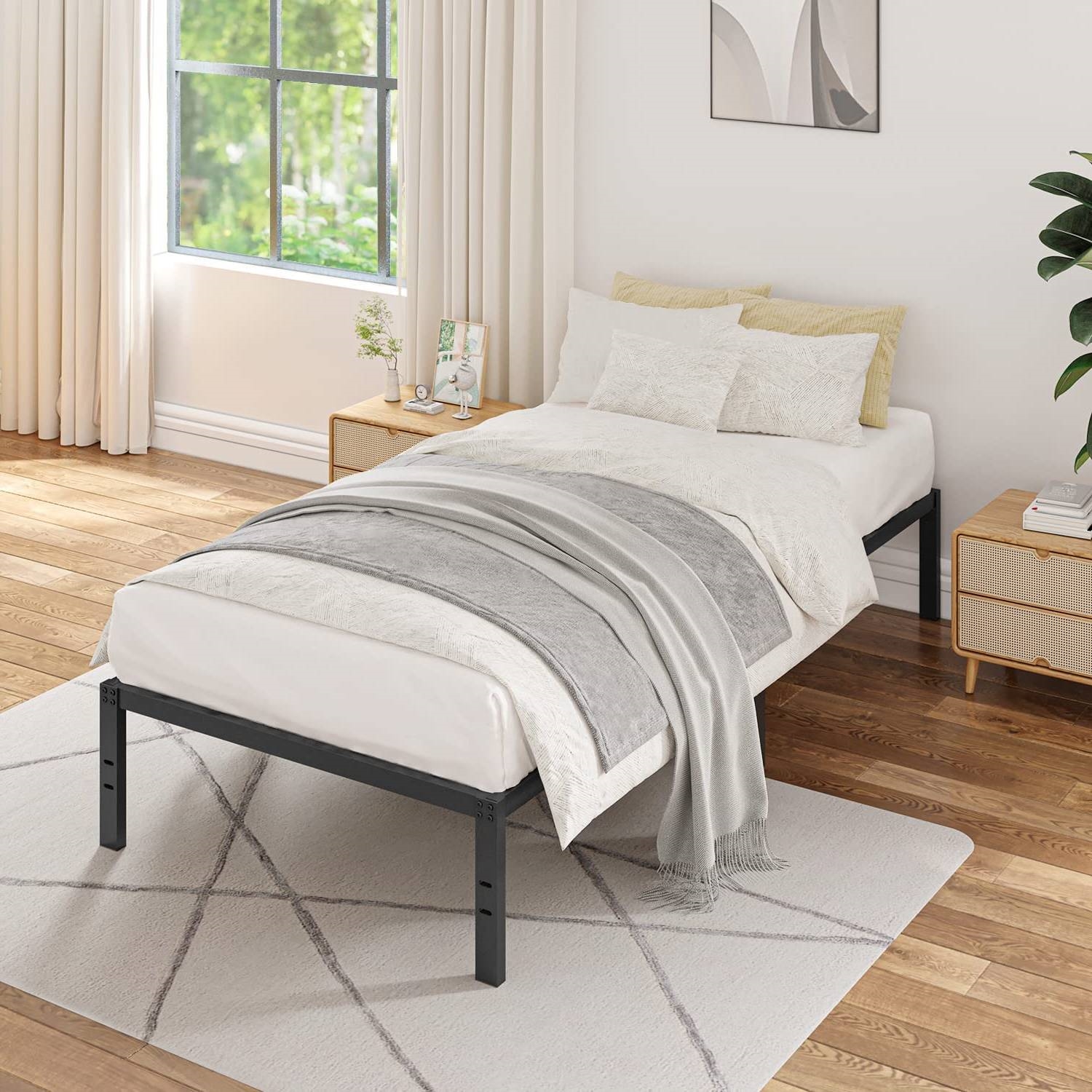 Twin size 16-inch Heavy Duty Metal Bed Frame with 3,000 lbs Weight Capacity - Image 3